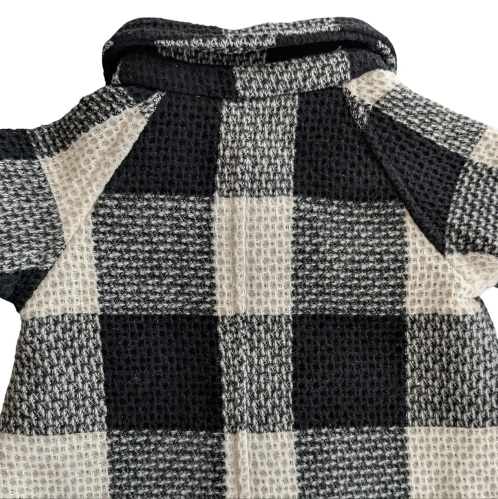 Cici Rain Fleece Lined Plaid Jacket Size 3/4